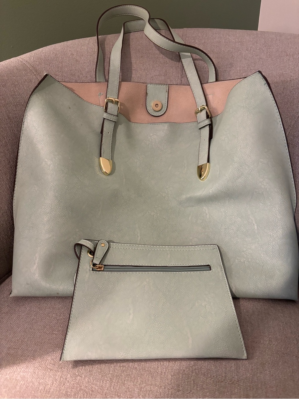 Light Mint Green Tote - Super Soft